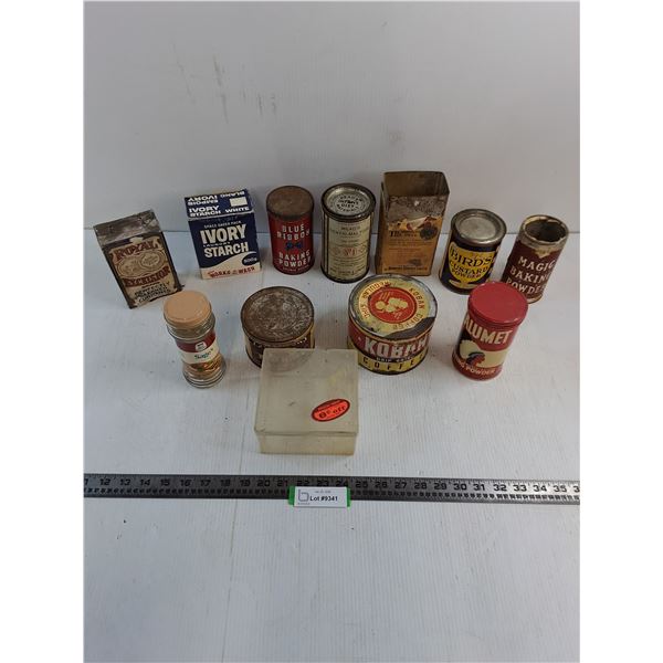 (12) Vintage Product Containers (Koban & Bird's Feel Full)