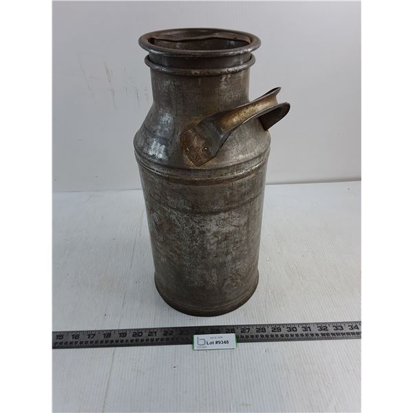Vintage Metal Cream Can - 16.5" High - Some Rust