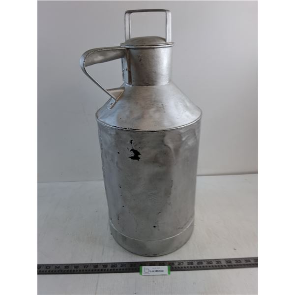 Vintage Re-painted Metal Cream Can - Some Rust Holes - 24" High - Pickup Only