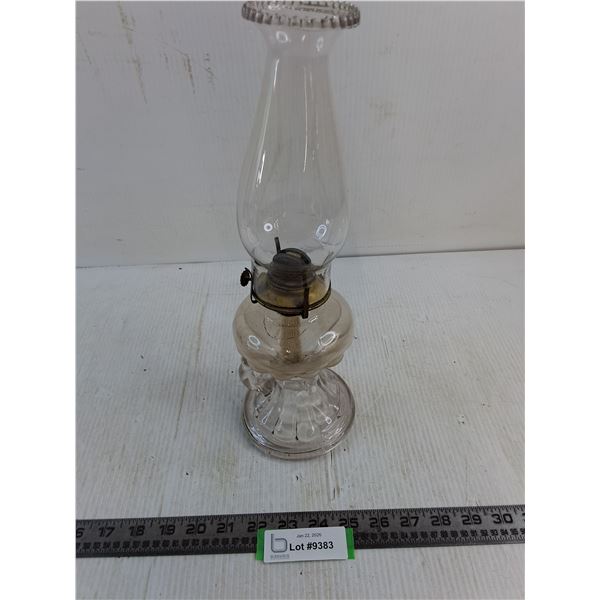 Vintage Portable Oil Lamp - Glass Cracked, As is - Pickup Preferred