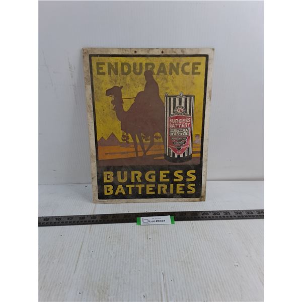 Vintage "Burgess Batteries" Advertisement Poster - As is - 11" x 14"