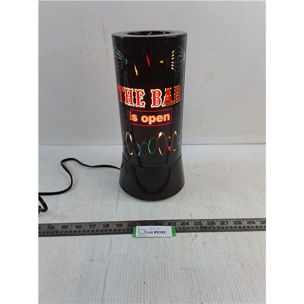 "The Bar Is Open" Multi-Color Effects Lamp - Tested - 12.5" High