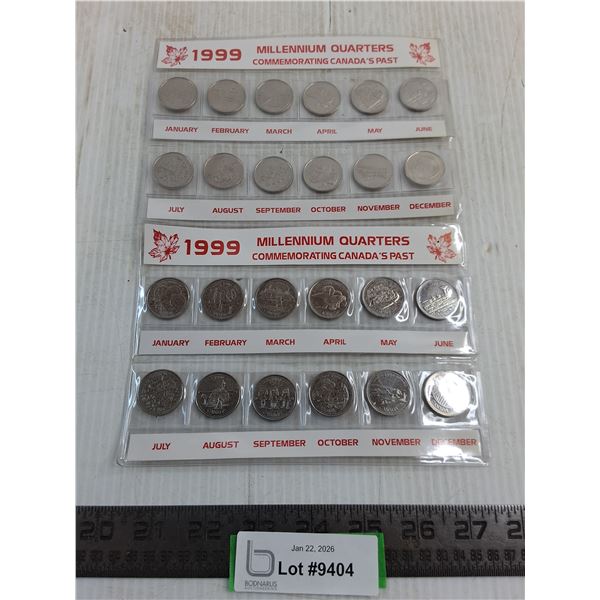 (2) Sets of 1999 Canadian Millennium Quarters