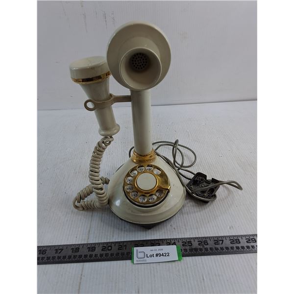 Vintage Candlestick Rotary Telephone - Untested, As is