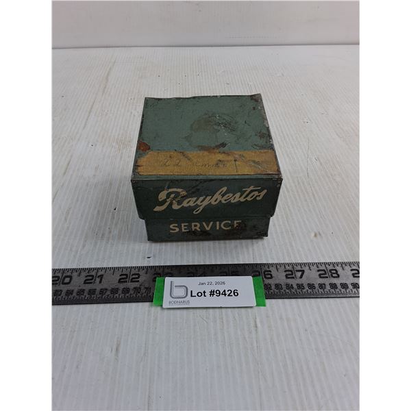 Vintage "Raybestos Brake Service" Metal File Box
