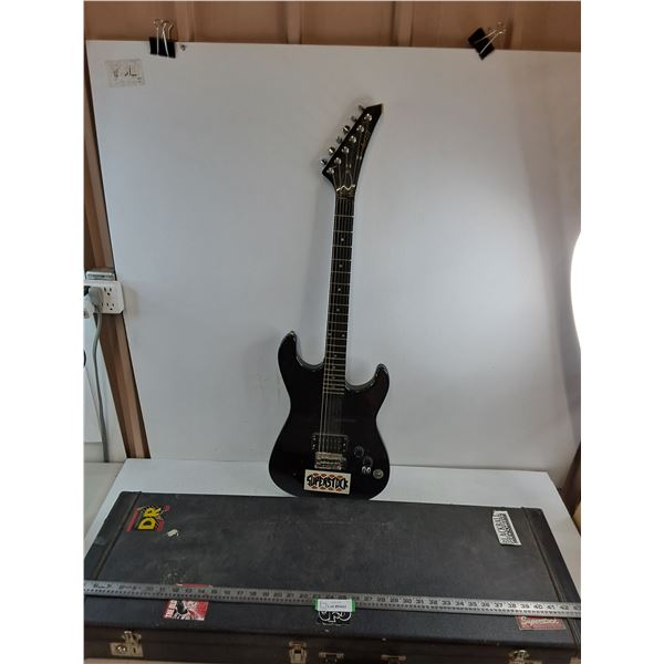 Artist Electric 6-String Guitar w/Carry Case - Untested, As is - 40x14x4" - Pickup Only