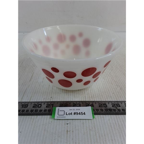 Fire-King Ovenware 8" Polka-Dot Bowl