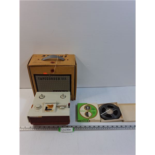 Sony Tapecorder 111 & (2) Records - As Is