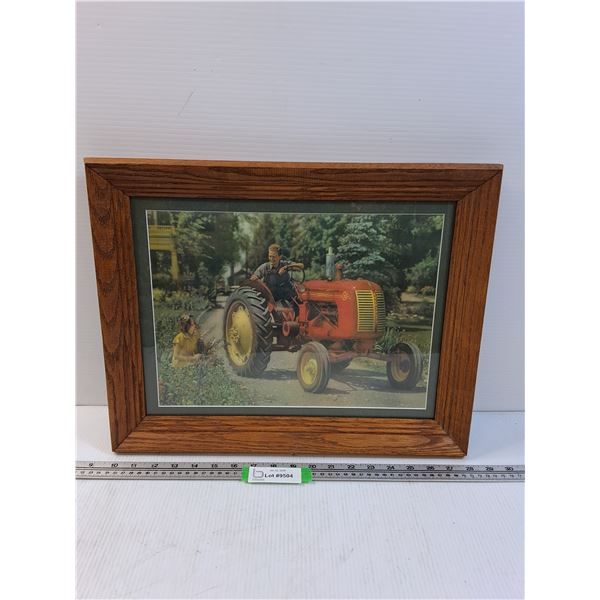 Cockshutt Tractor Print in Wood Frame  - 19" x 15"