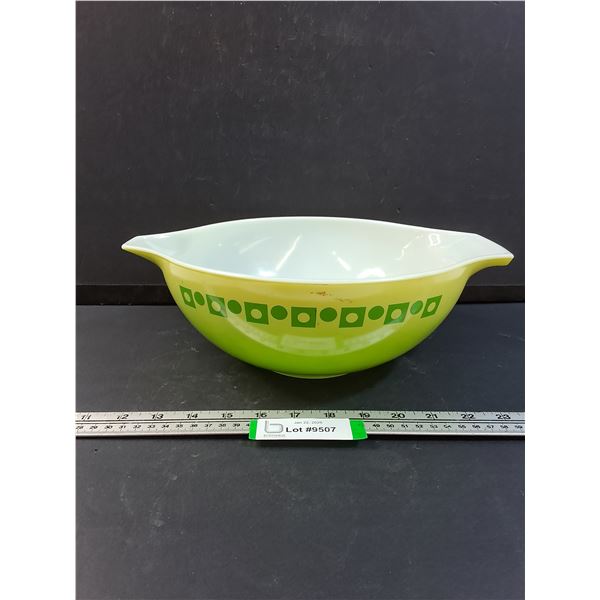 PYREX Green Dot Squares Pattern Cinderella Mixing Bowl - 4Qt