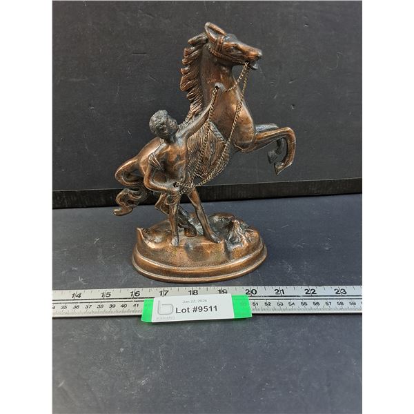 Bronze Horse Figurine - 8" Tall