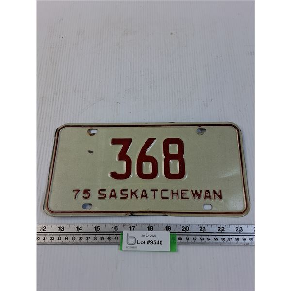 Saskatchewan License Plate - 1975