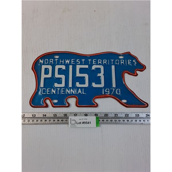 Northwest Territories License Plate - 1970