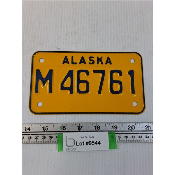 Alaska Motorcycle License Plate