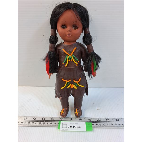 Indigenous Blinking Eye Doll - 11" Tall