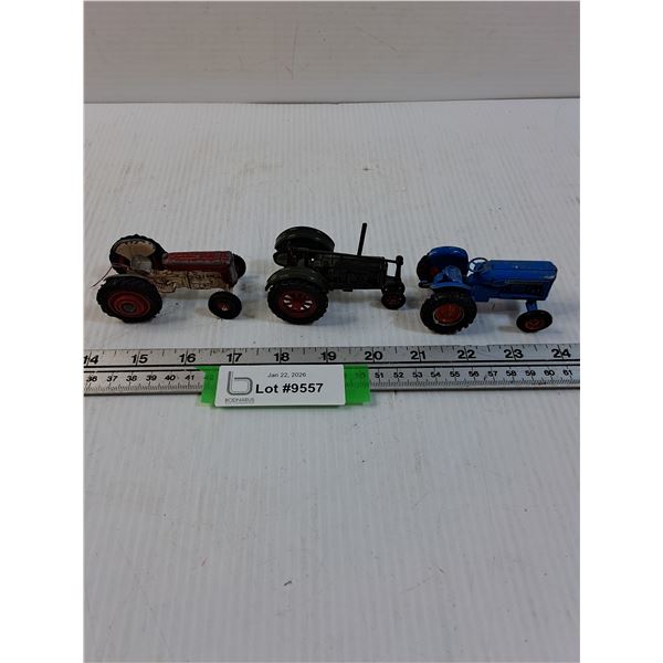 (3) Vintage Die Cast Model Toy Tractors - Various
