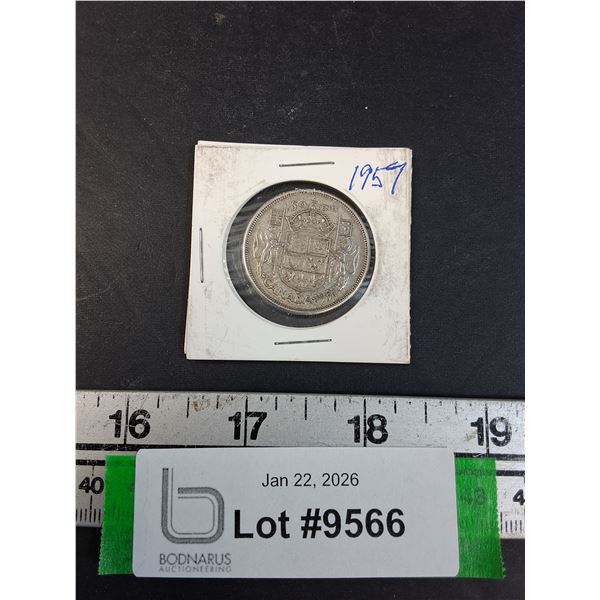 Canadian 50 Cent Coin - 1957