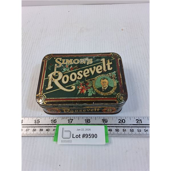 Simons Roosevelt Cigar Tin Box