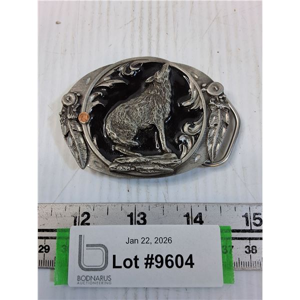 Wolf Metal Belt Buckle