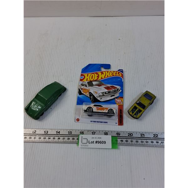 Miniflex Resin Porsche & (2) Hot Wheels Die Cast