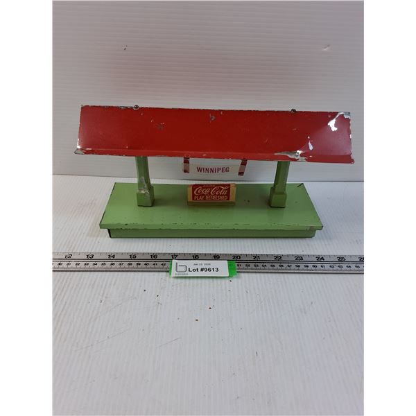 Coca Cola Tin Train Stop Display - 11" x 6" x 4"