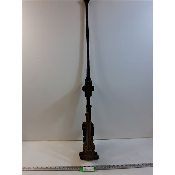 #Antique Blacksmith Leg Vise w/Jaw - 41" Long - CANNOT SHIP, Heavy