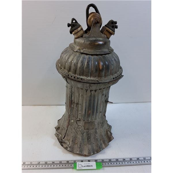 Adams-Bagnall Electric Industrial Light - (Outer Shell is Copper) - 20" x 10" - Heavy, CANNOT SHIP