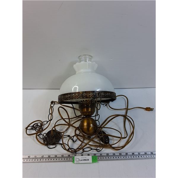 Vintage Hanging Swag Lamp - As Is
