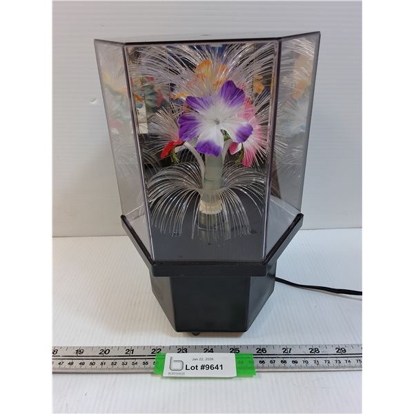 Fibre Optic Flower Light - Powers On, Lights Work - 10.5" Tall