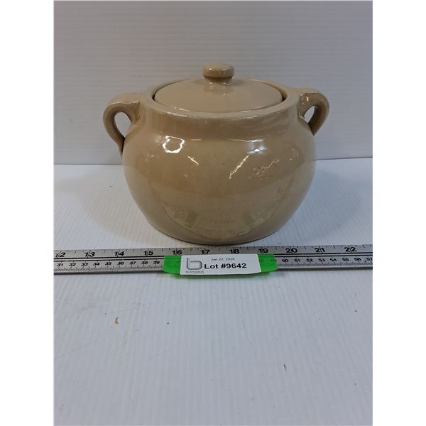 Medalta Crock w/Lid - Embossed with "2" - 5" x 9"