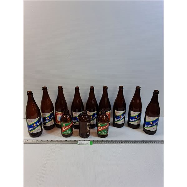 (12) Vintage Beer Bottles w/Box Included - Various