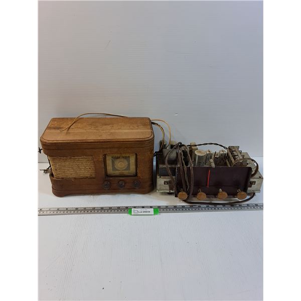 Vintage Crosley Radio & Radio Internal Components - As Is - Some Wear