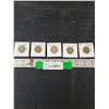 Image 1 : (5) Canadian 25 Cent Coins, 1964-68