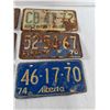 Image 3 : (6) Various Alberta License Plates, 1964- 1974