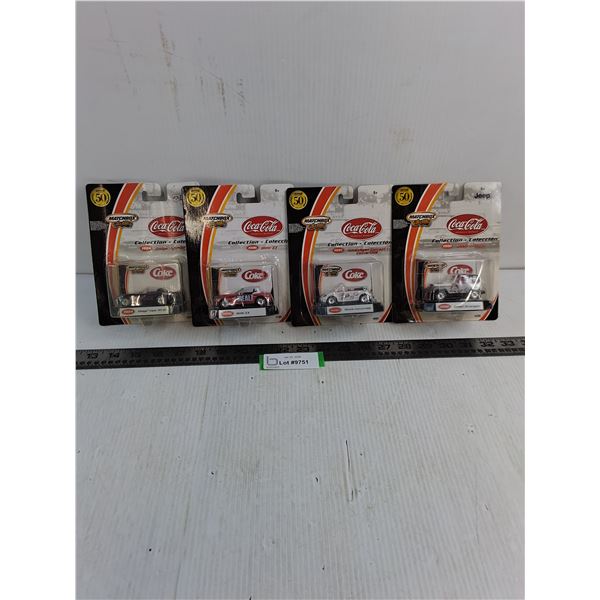 (4) NIB Matchbox Coca-Cola Series Vehicles