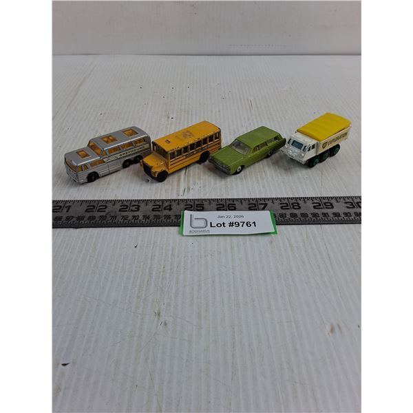 (4) Die-Cast Toy Vehicles