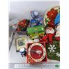 Image 2 : Assorted Christmas Ornaments, Serving Platters, Multi Light Clips, Plates, Misc