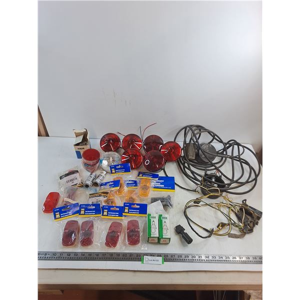 Assorted Trailer Lighting/Wiring Products - Many Unused
