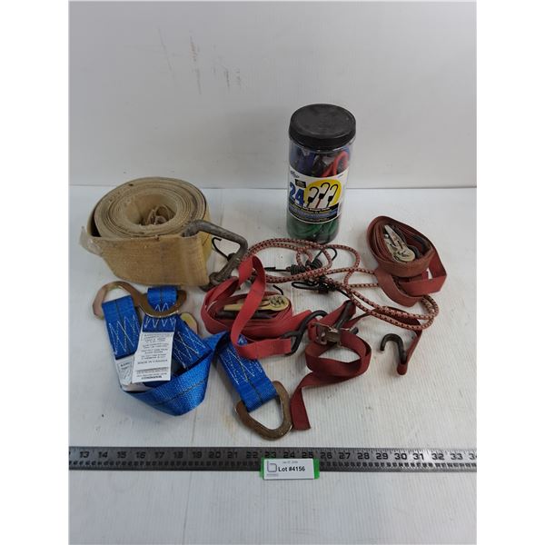 Assorted Nylon Strapping, Bungee Cords - Some New