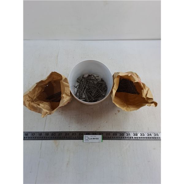 Bulk Spiral Wood Nails - 3 Sizes