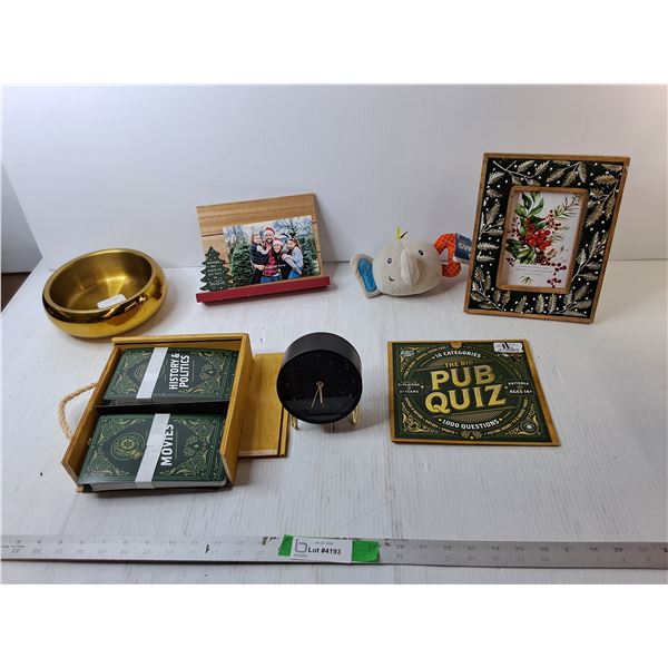 The Pub Quiz Game, Steel Bowl, Photo Frames, Misc.