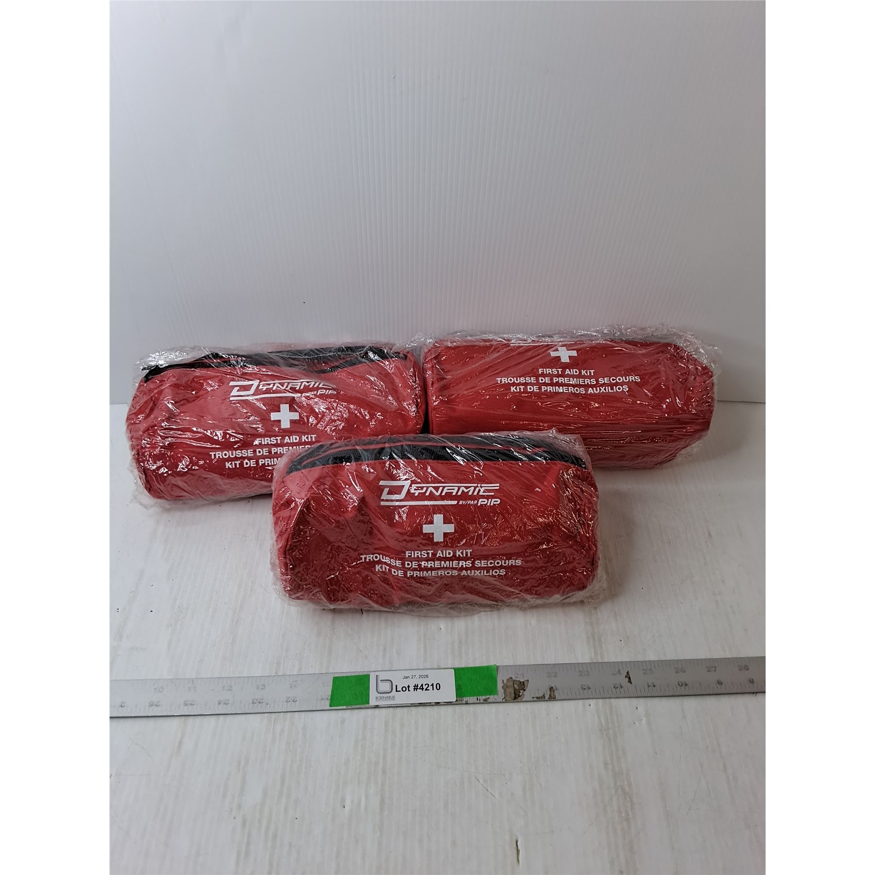 (3) Dynamic First Aid Kits- Sealed - Bodnarus Auctioneering