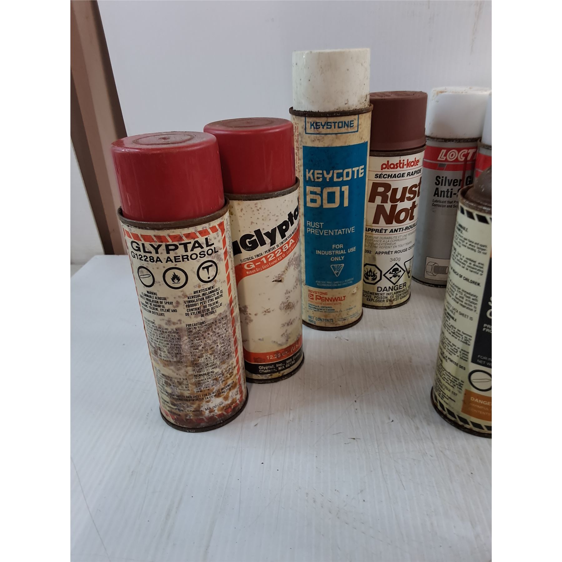 Large Quantity of Chemicals - Partial Amounts (WD40, Rustex, Glass ...