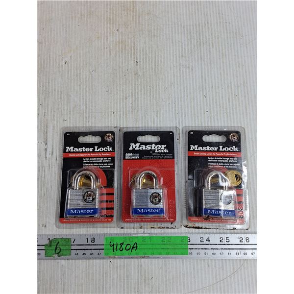 (3) MasterLock Locks - Sealed