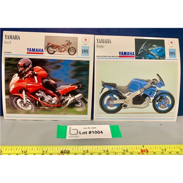 Vintage Motorcycle Photo Spec Card 5 3/8" x 5 3/8" Mint Rare: Yamaha