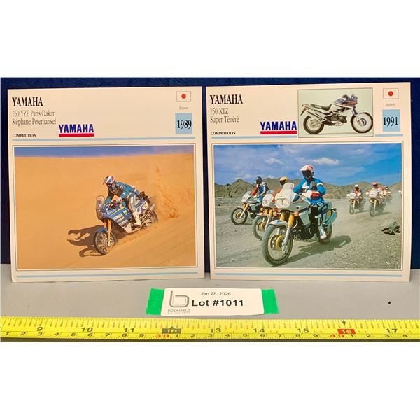 Vintage Motorcycle Photo Spec Card 5 3/8" x 5 3/8" Mint Rare: Yamaha