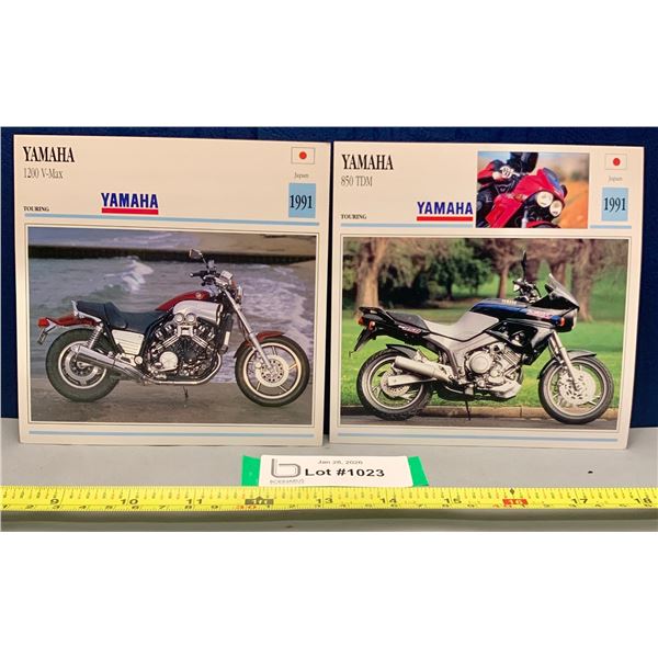 Vintage Motorcycle Photo Spec Card 5 3/8" x 5 3/8" Mint Rare: Yamaha