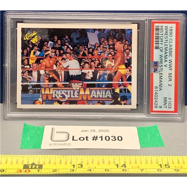 WWF Wrestlemania V Classic Hulk Hogan Vs.Macho Man Randy Savage PSA Graded 9 / POP 9 - Rare!
