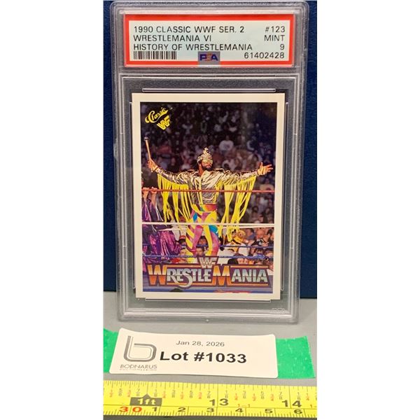 WWF Wrestlemania VI Classic Macho Man Randy Savage PSA Graded 9 - Rare!
