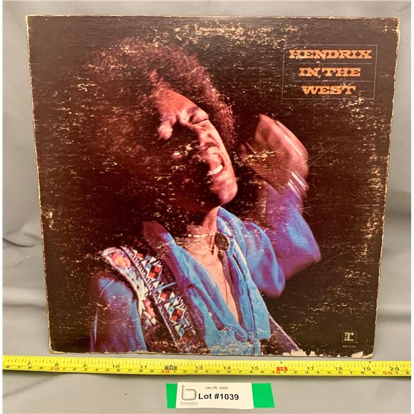 Jimi Hendrix Vintage LP Record Album - Hendrix in The West Vinyl Good Condition